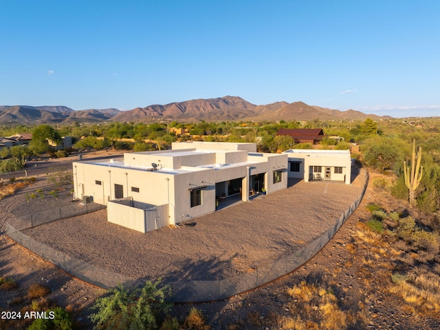 exterior space with a mountain view