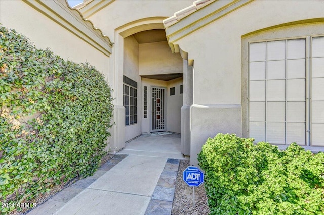 view of doorway to property