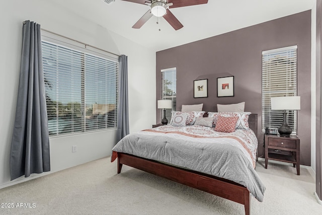 582 W Stirrup Ln, San Tan Valley, AZ 85143 - bedroom with a ceiling fan and carpet flooring