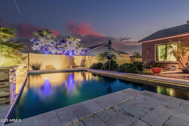 582 W Stirrup Ln, San Tan Valley, AZ 85143 - view of pool with a fenced in pool and a fenced backyard