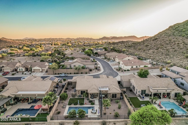 582 W Stirrup Ln, San Tan Valley, AZ 85143 - drone / aerial view with a mountain view and a residential view