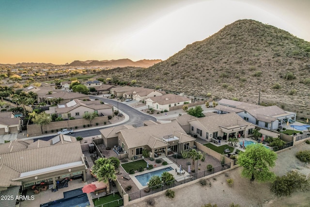 582 W Stirrup Ln, San Tan Valley, AZ 85143 - aerial view with a residential view and a mountain view