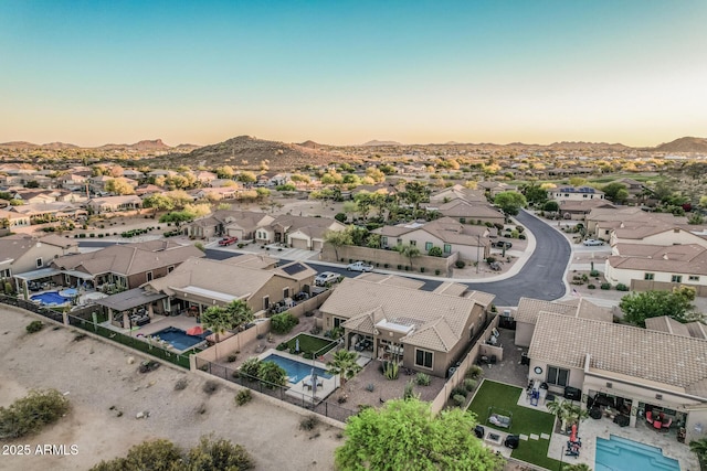 582 W Stirrup Ln, San Tan Valley, AZ 85143 - drone / aerial view featuring a residential view and a mountain view