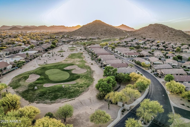 582 W Stirrup Ln, San Tan Valley, AZ 85143 - birds eye view of property with a residential view, golf course view, and a mountain view