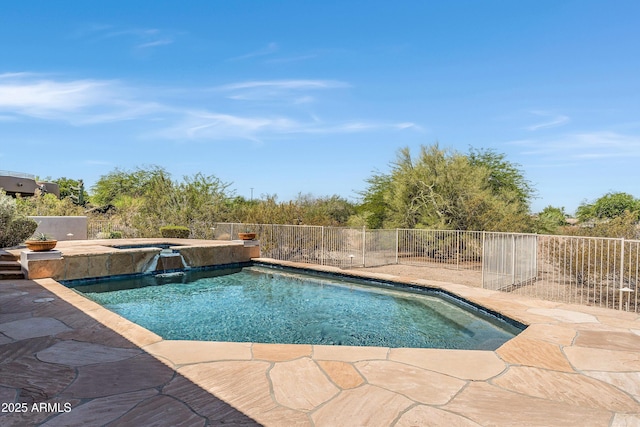 3946 N Pinnacle Hills Cir, Mesa, AZ 85207 - view of swimming pool featuring a patio and a pool with connected hot tub