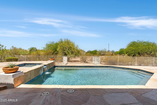 3946 N Pinnacle Hills Cir, Mesa, AZ 85207 - view of pool featuring a pool with connected hot tub