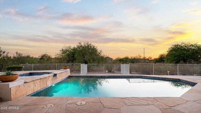 3946 N Pinnacle Hills Cir, Mesa, AZ 85207 - view of swimming pool featuring an in-ground hot tub
