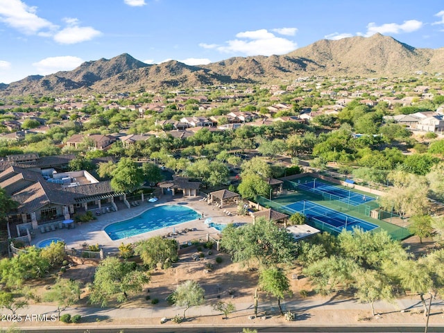 3946 N Pinnacle Hills Cir, Mesa, AZ 85207 - aerial perspective of suburban area with a mountainous background