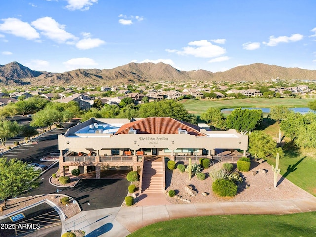 3946 N Pinnacle Hills Cir, Mesa, AZ 85207 - aerial view of residential area with a water and mountain view