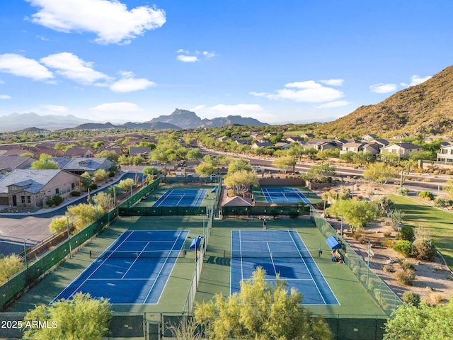 3946 N Pinnacle Hills Cir, Mesa, AZ 85207 - aerial view of residential area featuring a mountain backdrop