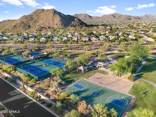 3946 N Pinnacle Hills Cir, Mesa, AZ 85207 - aerial perspective of suburban area featuring mountains