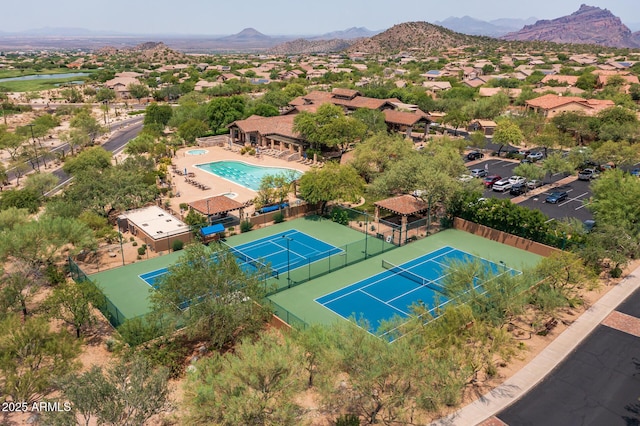 3946 N Pinnacle Hills Cir, Mesa, AZ 85207 - bird's eye view of a mountainous background and a pool