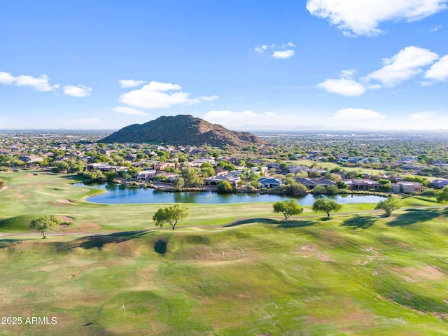3946 N Pinnacle Hills Cir, Mesa, AZ 85207 - aerial view of residential area featuring a water and mountain view and a golf course