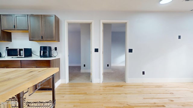 kitchen featuring light hardwood / wood-style floors