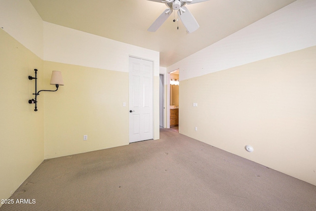 interior space with a ceiling fan