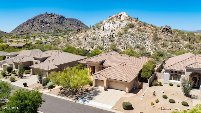 mountain view with a residential view