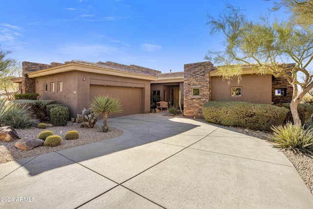 view of front of home featuring a garage