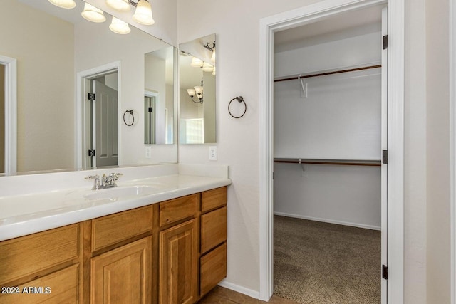 bathroom featuring vanity