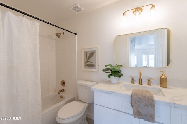 3837 E Windsong Dr, Phoenix, AZ 85048 - full bath featuring vanity, shower / bath combo with shower curtain, and toilet