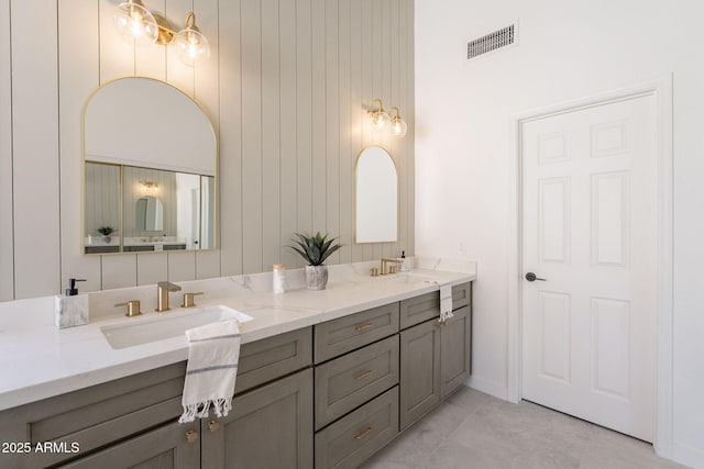 3837 E Windsong Dr, Phoenix, AZ 85048 - bathroom with double vanity and tile patterned floors