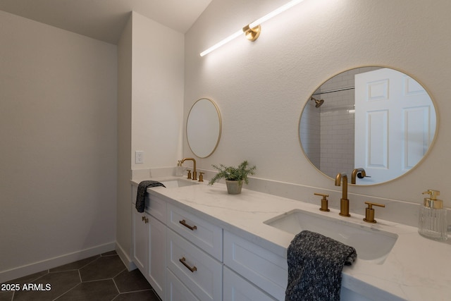 3837 E Windsong Dr, Phoenix, AZ 85048 - full bath featuring double vanity and tile patterned floors