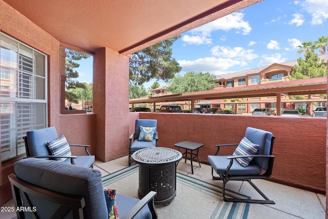 exterior space with a balcony