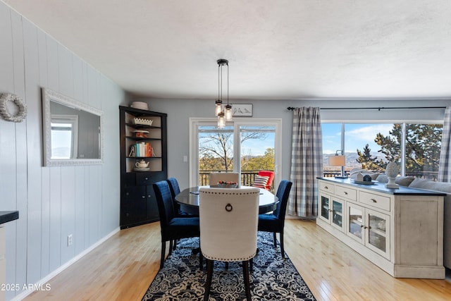 dining room featuring light hardwood / wood-style floors