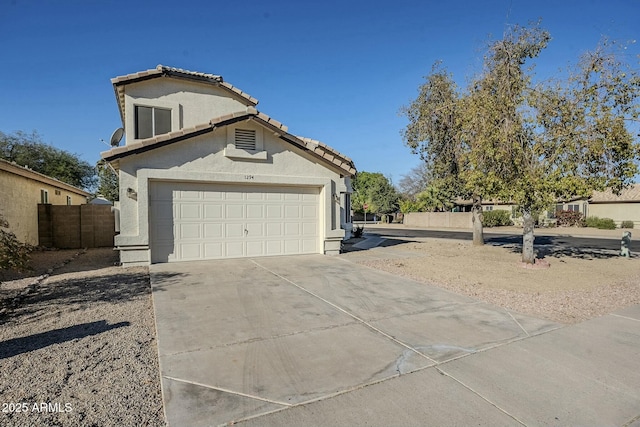 view of property exterior featuring a garage