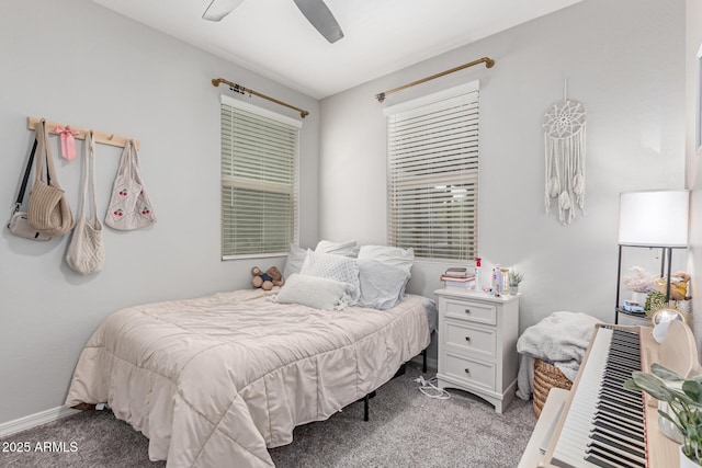 2499 S Entwistle St, Gilbert, AZ 85295 - carpeted bedroom with ceiling fan and baseboards
