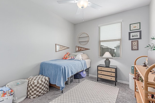 2499 S Entwistle St, Gilbert, AZ 85295 - bedroom featuring carpet, baseboards, and a ceiling fan