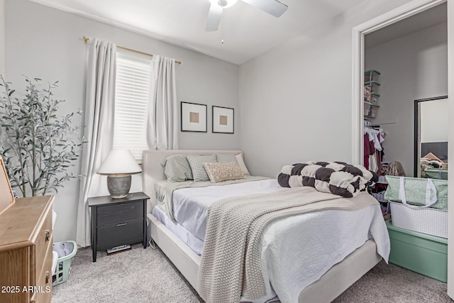2499 S Entwistle St, Gilbert, AZ 85295 - bedroom featuring light carpet and a ceiling fan