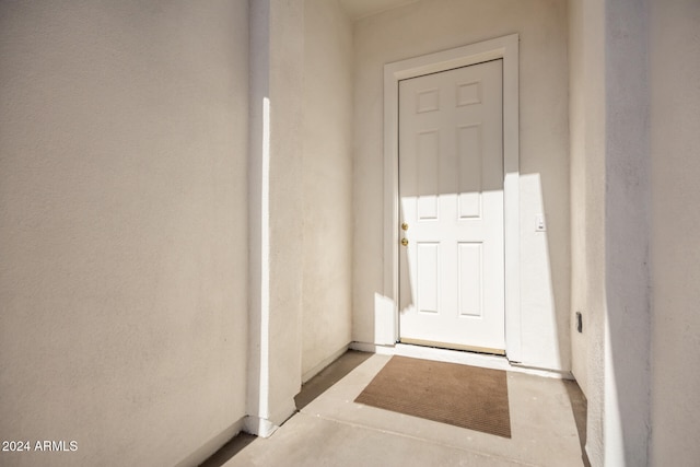 view of doorway to property