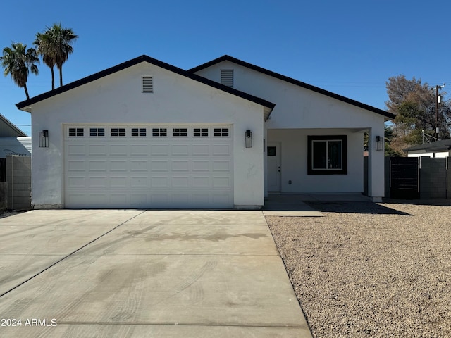 view of single story home