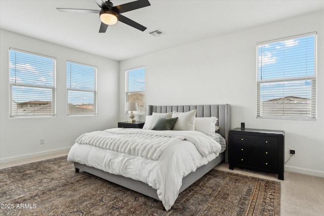 3919 W Abalone Ln, San Tan Valley, AZ 85144 - bedroom featuring baseboards, carpet floors, and ceiling fan