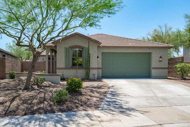 12727 W Lowden Rd, Peoria, AZ 85383 - ranch-style home featuring a garage, concrete driveway, stucco siding, and a tiled roof