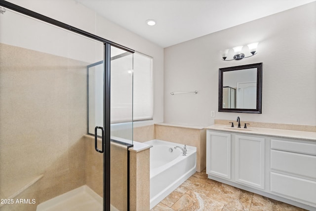 12727 W Lowden Rd, Peoria, AZ 85383 - full bath featuring a shower stall, a garden tub, and vanity