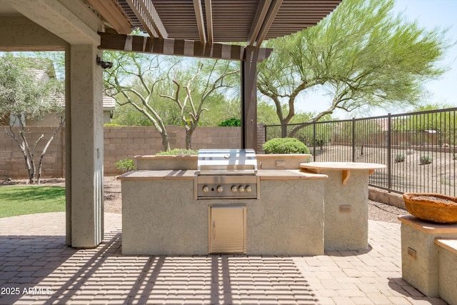 12727 W Lowden Rd, Peoria, AZ 85383 - fenced backyard featuring a patio and a pergola