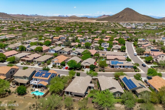 12727 W Lowden Rd, Peoria, AZ 85383 - aerial view of residential area with mountains and a pool area