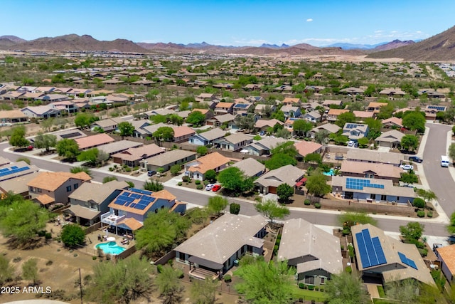 12727 W Lowden Rd, Peoria, AZ 85383 - aerial view of residential area featuring a mountain backdrop