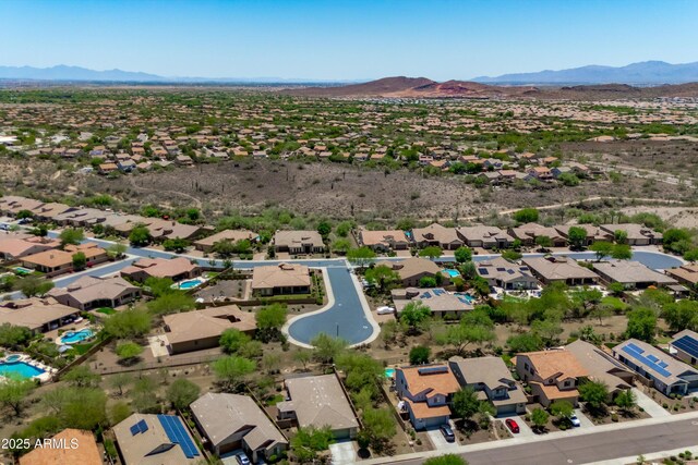 12727 W Lowden Rd, Peoria, AZ 85383 - aerial overview of property's location with a mountainous background