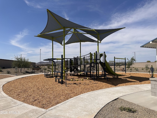 view of community jungle gym