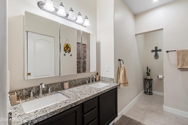 bathroom with vanity