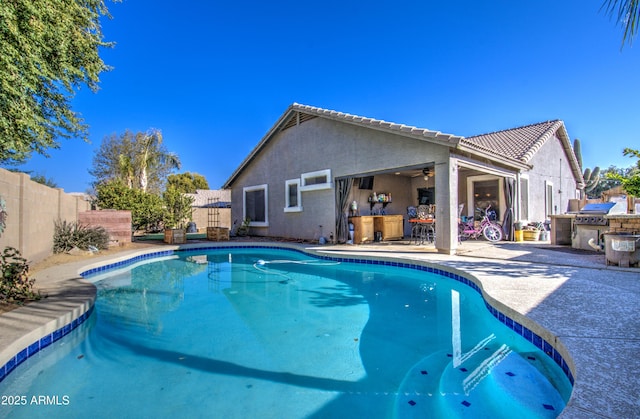 view of pool with a patio area