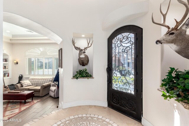 view of tiled foyer