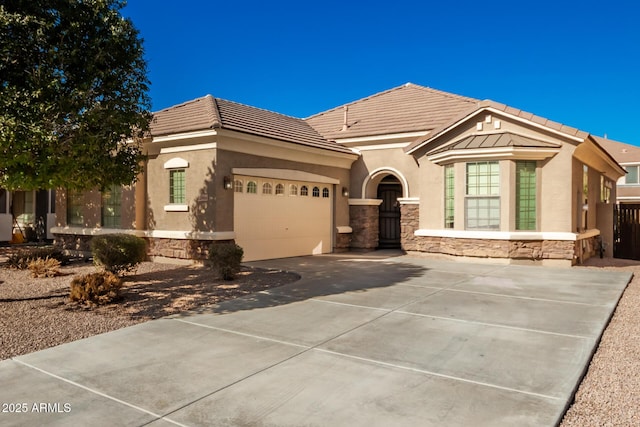 view of front of home featuring a garage