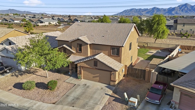 9719 W Heber Rd, Tolleson, AZ 85353 - birds eye view of property featuring a mountain view and a residential view