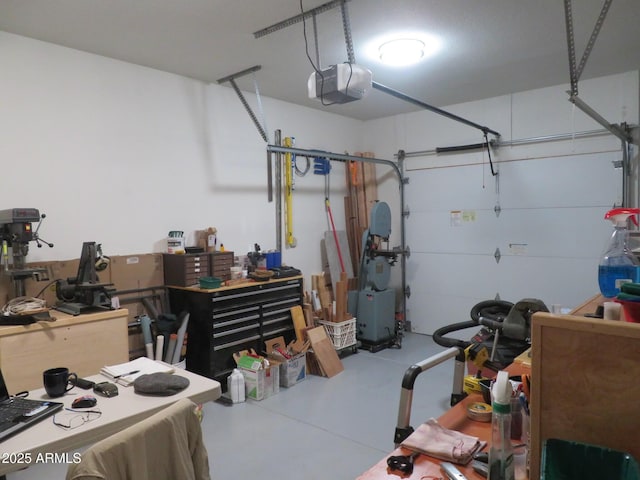 garage featuring a garage door opener