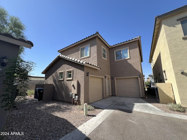 view of front of home featuring a garage