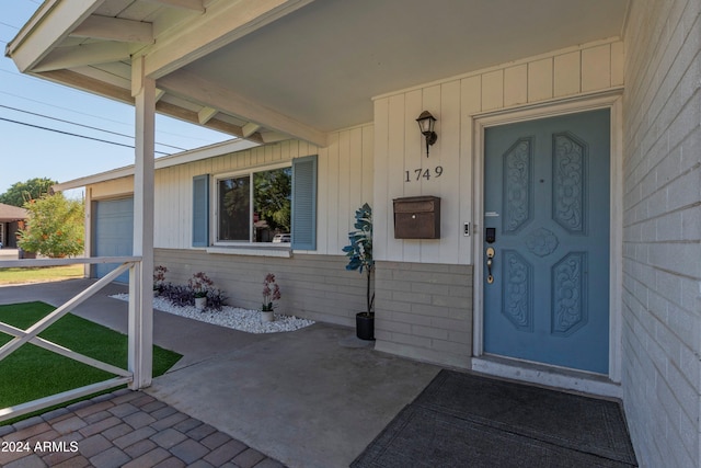 view of doorway to property