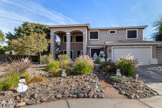 view of front of house featuring a garage